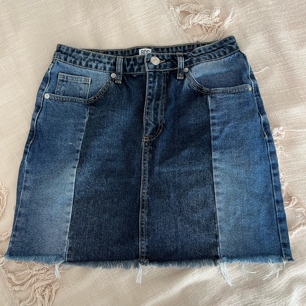 BDG Paneled Denim Miniskirt